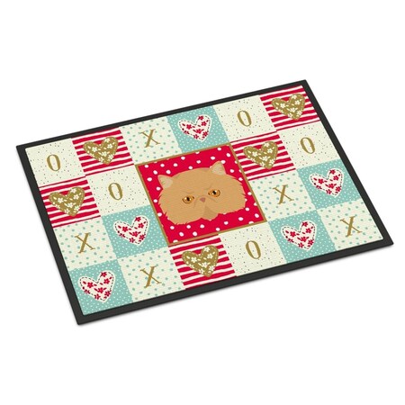 Carolines Treasures 24 x 36 in. Persian Modern Cat Love Indoor or Outdoor Mat CK5146JMAT